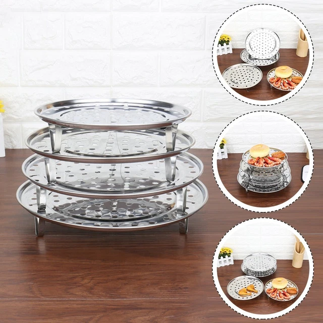 Durevole a Vapore Scaffale Utensili Cucina Accessori 3 Supporti Rotondo Type