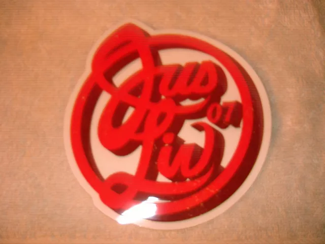 Jslv Jus Liv '07 Red Logo Die Cut Skateboard Sticker