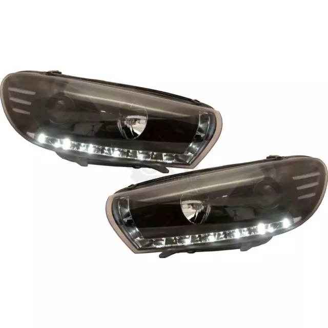 Kit Phares pour VW Scirocco III 13 08- >> klar / Noir LED Feux de Jour