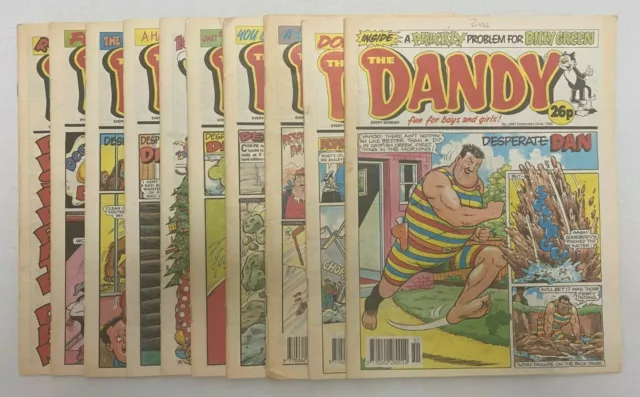 10 x DANDY COMICS from the 1980s/90S Vintage Collectable * Best Value *