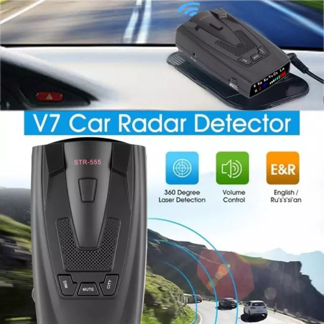 Telecamera GPS auto 16 banda 360 gradi polizia velocità radar avviso vocale O2C7^Nuovo