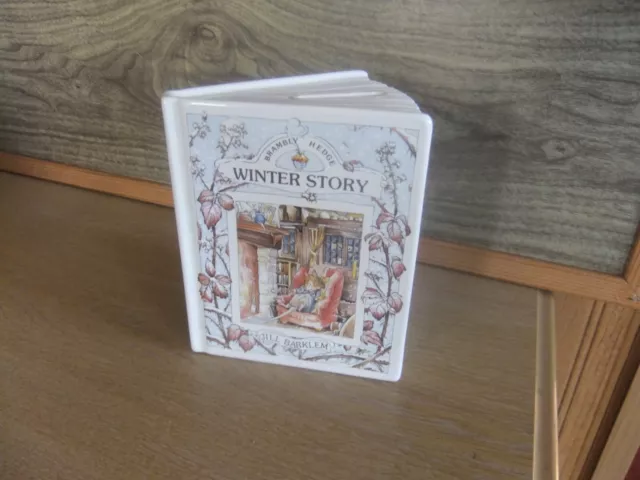 1989 Brambly Hedge money box Jill Barklem royal doulton winter story  no stopper