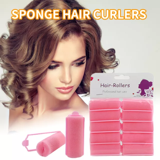 Sponge Hair Curlers Soft Foam Rollers Curling Tools Waves Styling 2