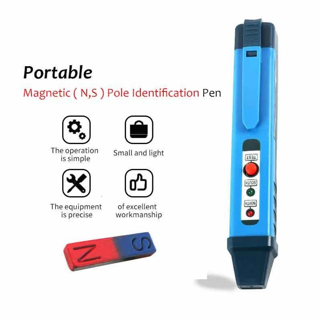 N,S Polar Identification Pen Magnetic Field Magnet Pole Detection Polarity