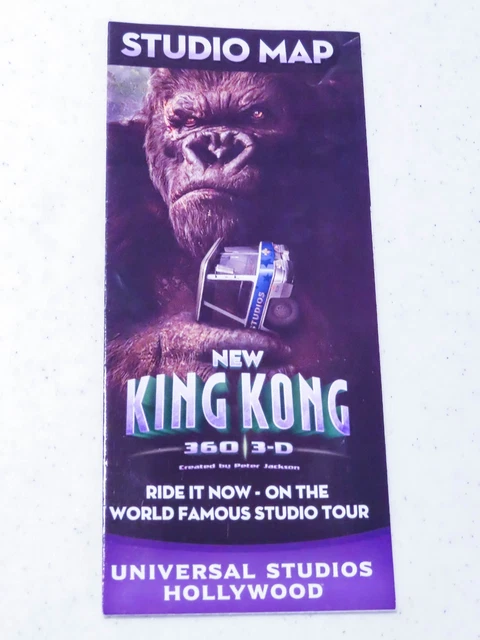 2010 UNIVERSAL STUDIOS Hollywood summer studio map featuring King Kong 360-3D $6.00 - PicClick
