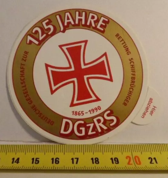 Aufkleber / Sticker 70er-90er-Jahre. (13) 125 Jahre DGzRS 1990