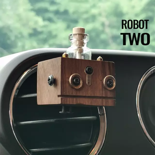 Steampunk Style Robot No.2 Car Air Freshener Diffuser Aromatherapy Decor Clip