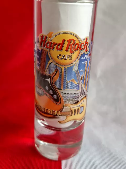 HRC Hard Rock Cafe Montreal City T Tee Shot Glass Shotglass Guitar NEW