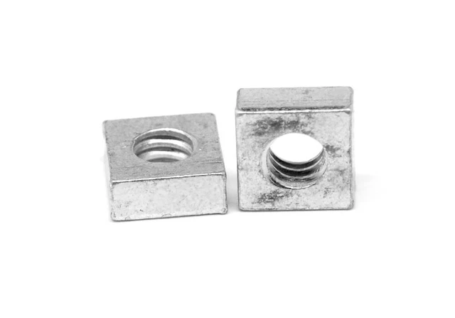 1/4"-20 Coarse Thread Square Machine Screw Nut Zinc Plated