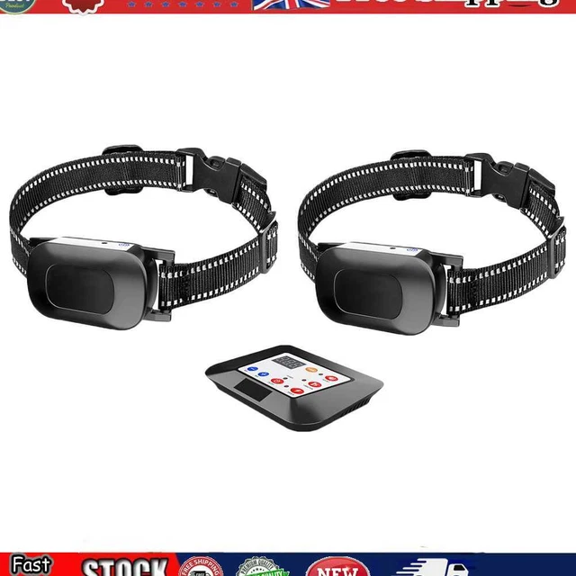 2 en 1 collar inalámbrico anti ladridos para mascotas (2 juegos)