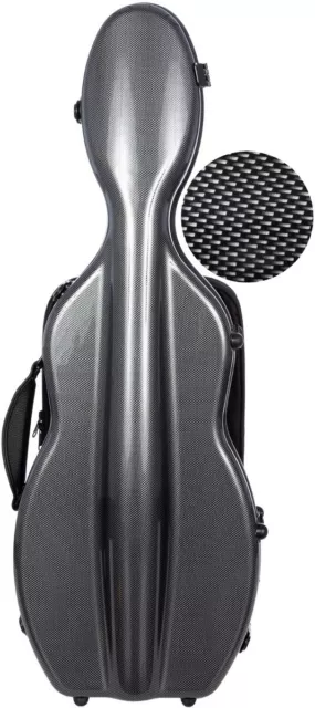 UK Shaped violin case Fiberglass UltraLight 4/4 M-case Black Point