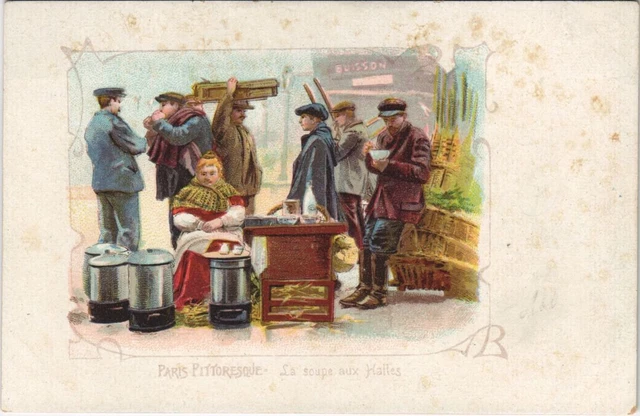 CPA PARIS Vecu. La Soupe aux Halles (575046