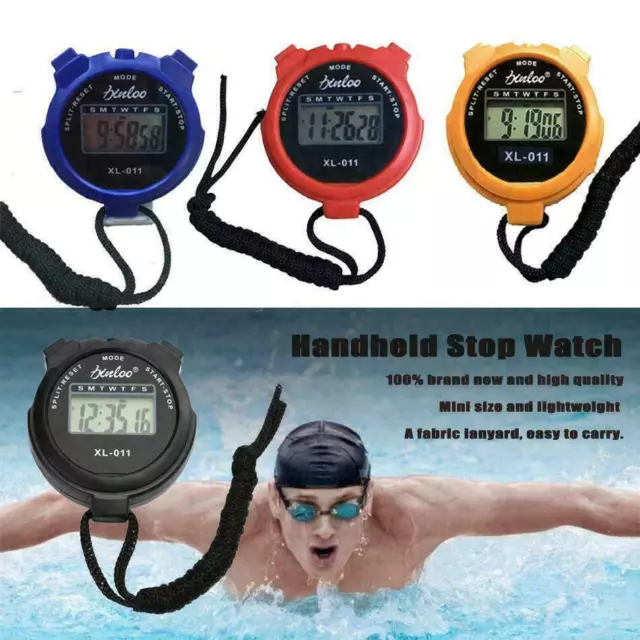 Digital Handheld Sports Stopwatch Stop watch Timer Alarm Counter UK Seller