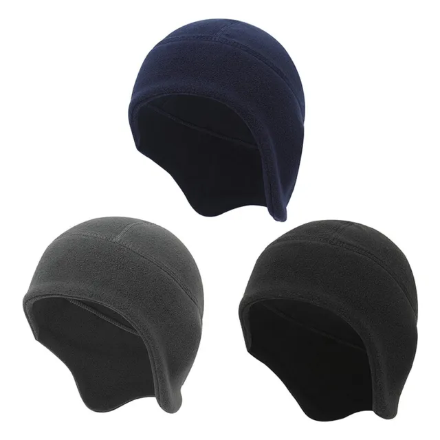 Mens Womens Helmet Soft Thermal Cap Coziness Cycling Hat Stretchy Beanie Warm 2