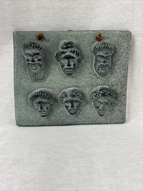 Vintage Handmade Terracotta Wall Plaque Made In Greece - Marked