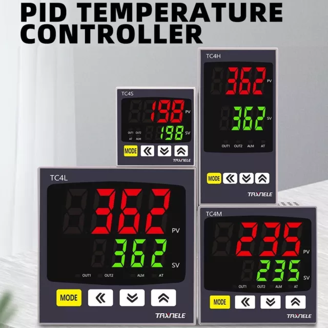 Double thermostat numérique PID Contrôleur de température Relais SSR Régulateur