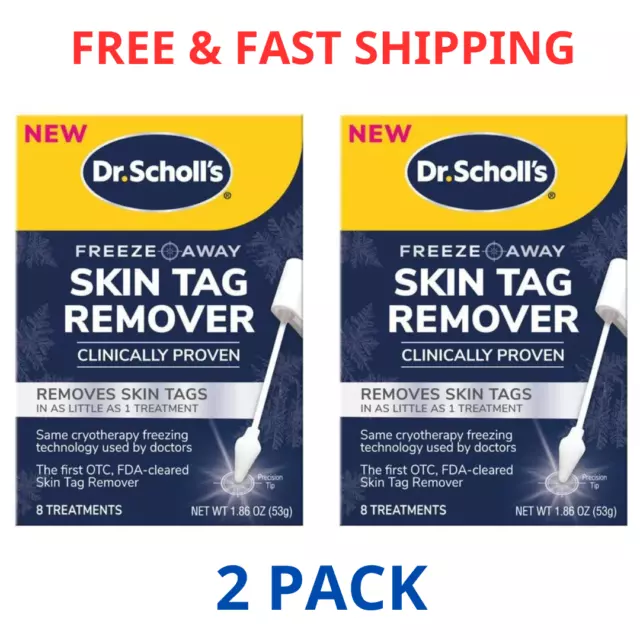 Dr. Scholl's Freeze Away Skin Tag Remover, 8 Ct - Removes Skin Tags in as  Little as 1 Treatment, Clinically Proven, 8 Treatments 