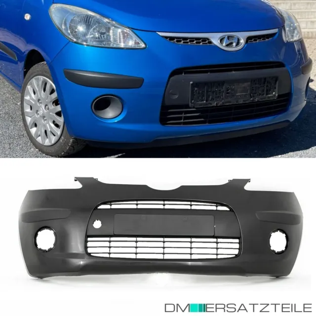 Hyundai i10 Stoßstange vorne 08-11 komplett Schwarz + Grill + Leisten