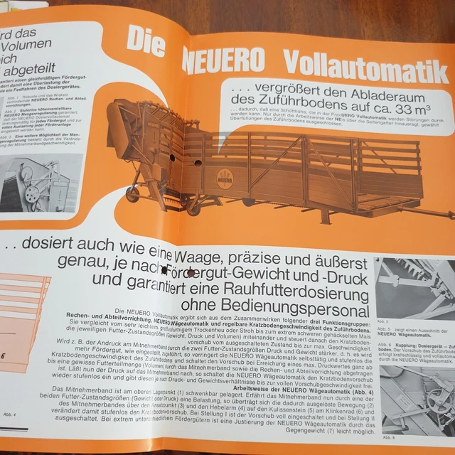NEUERO 1975 Vollautomatik Schlepper Traktor Prospekt Landmaschinen c