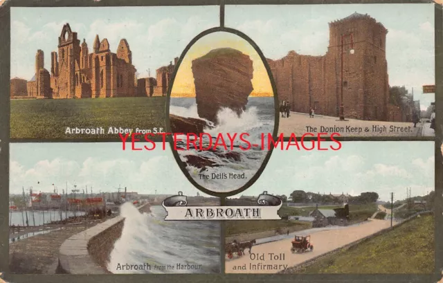 Arbroath Angus Multiview Postcard (C696)