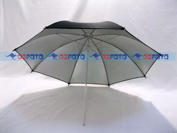 New Premium 2Pcs 33" 84cm Studio Black Silver Reflector Umbrella AU LOCAL SELLER 2