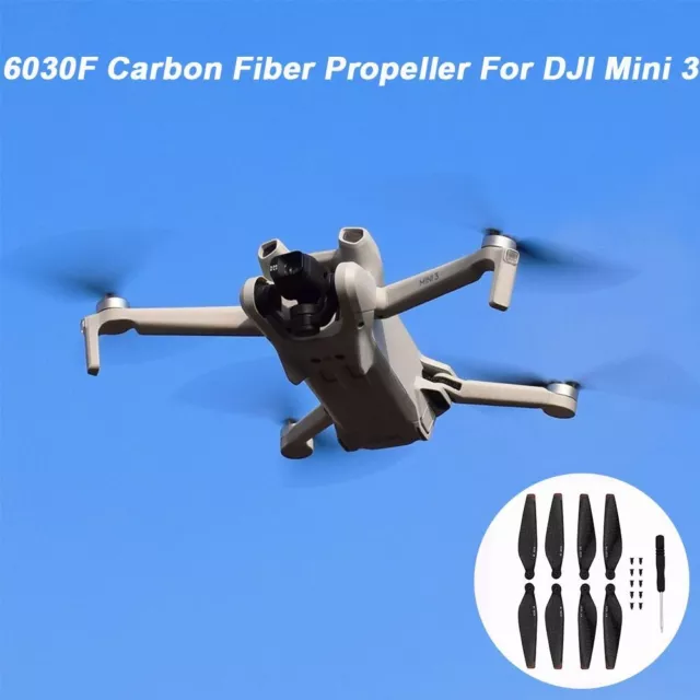 4 PIÈCES - Fibre De carbone Pour DJI Mini 3 Pro Hélice Drone Lame