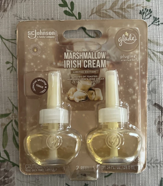 GLADE. LIMITED EDITION Marshmallow Irish Cream. 2 Pack Essential Oils