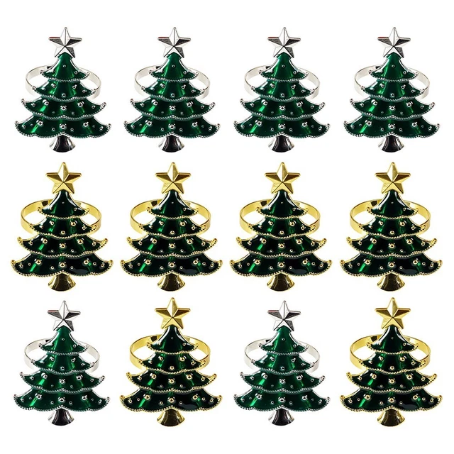 Hebilla de Navidad 6 PCs Para La Decoración Diaria de Mesa Fiestas de Cumpleaños Oro