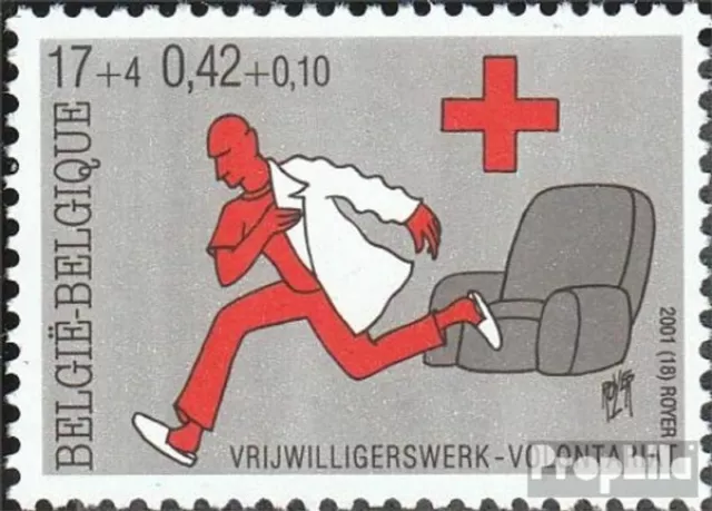 Belgique 3072 (complète.Edition.) neuf avec gomme originale 2001 Rouge Cross