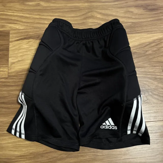 Adidas Boys Black Climalite Goalkeeper Shorts Size YXL