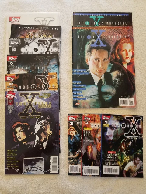 Original Vintage Topps X Files Comic Magazine Graphic Novel Ashcan lot 11 diff.