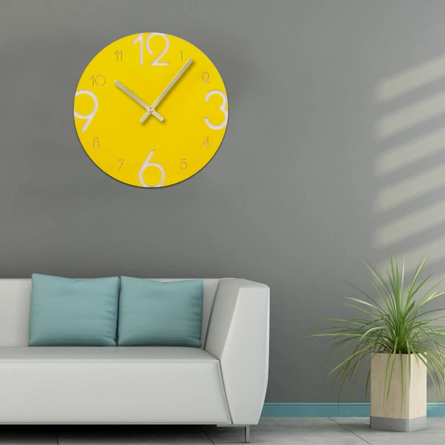 Reloj redondo reloj de pared a batería 3D reloj de pared decoración LED