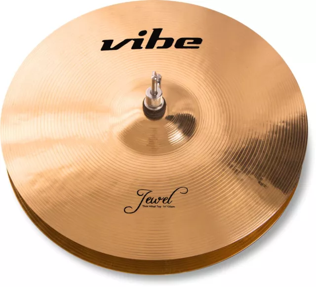 14" Vibe Jewel Brilliant Thin Hihat Becken Cymbal B20 mit Zertifikat