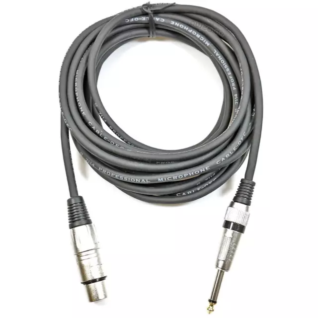 6 m Mikrofonkabel XLR female Klinke 6,3 mm mono XLR Audio Kabel Mikrokabel 6m