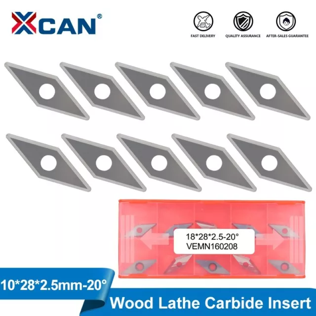 Carbide Turning Inserts 10x28x2.5mm 20 Degrees VEMN160208 Wood Lathe Tool Insert