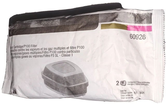 3M 60926 Multi Gas Vapor Cartridge Filter - 2 Cartridges per pack.