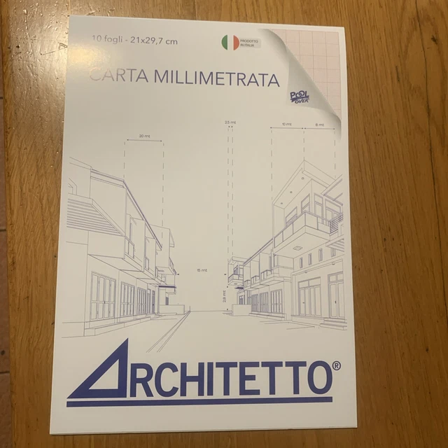 Blocco Carta Millimetrata A4 - 50 Fogli 95g/m² Con Griglia Blu 1/5/10mm Per Disegni Tecnici - Foto 5