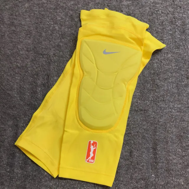 Nike Pro Women WNBA Basketball Compression Knee Pad Pair Size L/XL Yellow NWT