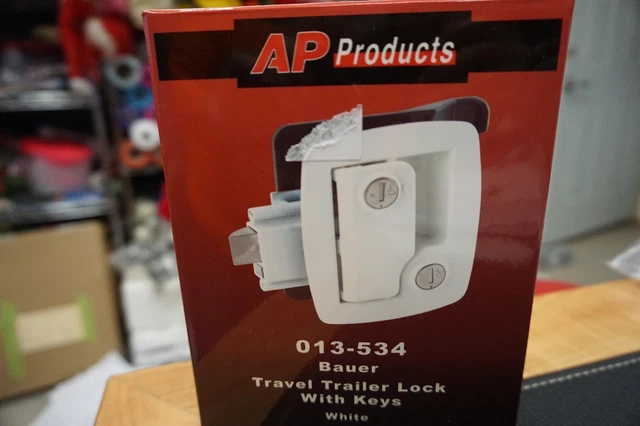 Ap Products White Trailer Lock With Key -