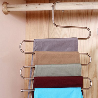 sciarpe Verlike per pantaloni fascette scialle antiscivolo pantaloni organizer da bagno bianco multi-strato Appendiabiti a 5 ripiani 