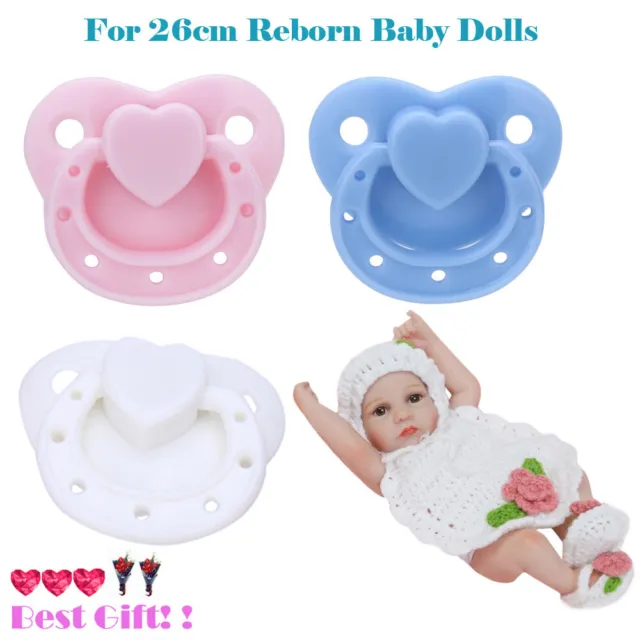 New Dummy Pacifier For 26cm Reborn Baby Dolls With Internal Magnetic Accessor AI