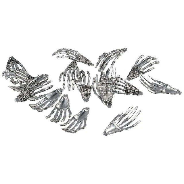Antikes Silber Skelett Schädel Krallen Charme  Für Schlüssel kette