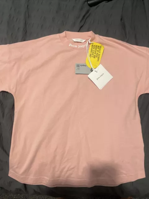 Palm Angels Girls Lilac Cotton Short Sleeve Logo T-Shirt Age 12 Bnwt