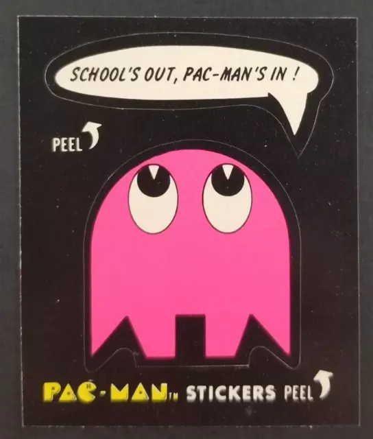 Pac Man 1980 Video Arcade Game Fleer Sticker Card #26 (NM)