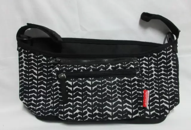 Skidaddle By Skip & Hop Stroller Bag Organizer Removable Wallet Black & White