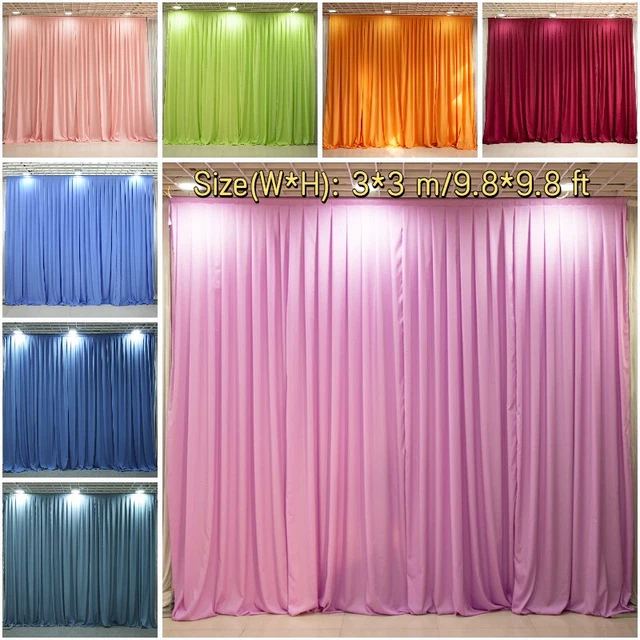 Mousseline Mariage Backdrop Fête Arrière-plan Tissu Volets Suspendu Tissu Rideau