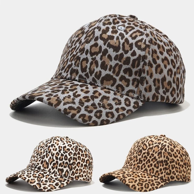 Trendy Trucker Hat with Adjustable Strap featuring Stylish Leopard Print
