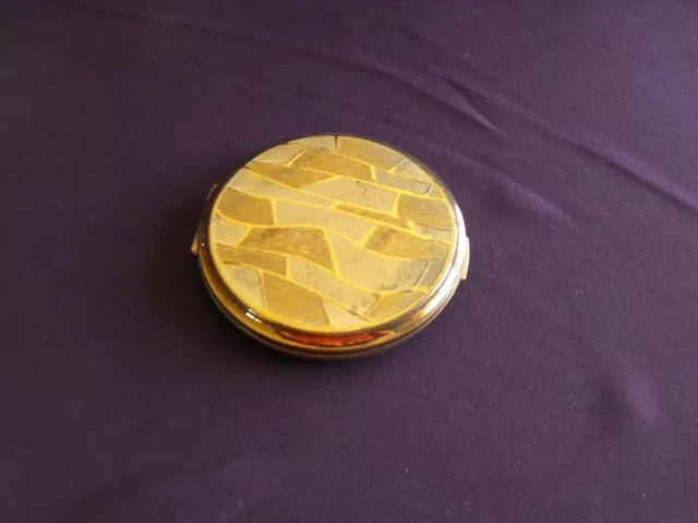 1970's Vintage Stratton Gold Tone Powder Compact