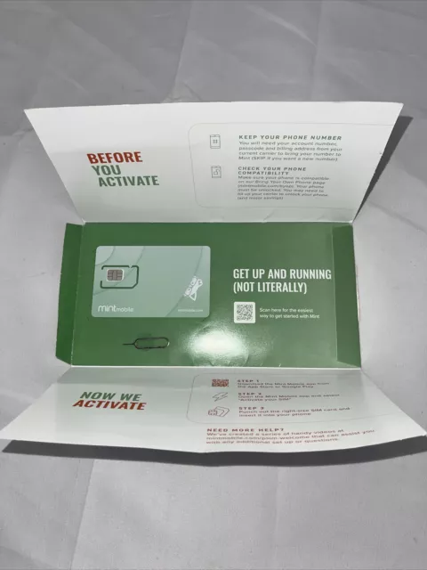 Mint Mobile 3-Month 5GB/a month 4G LTE 5G Prepaid SIM Card Kit Phone Service
