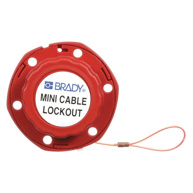 BRADY 51442 Retractble Cble Lckout,8 ft L,6 Lcks Max